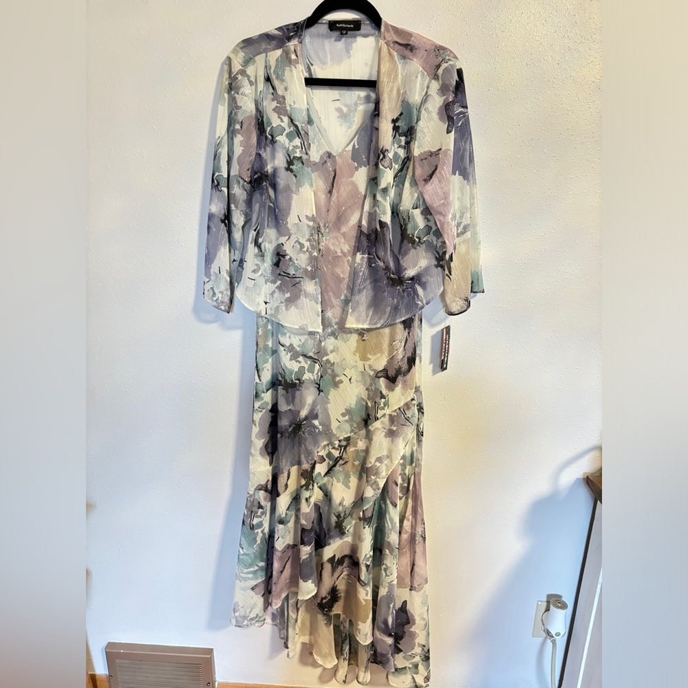 Formal asymmetrical evening gown